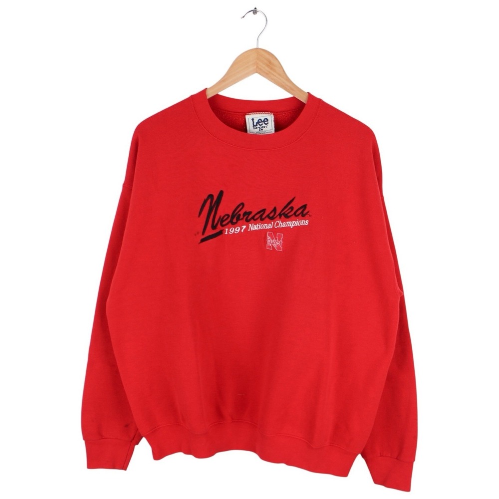 Vintage Nebraska Cornhuskers 1997 National Champions Embroidered Sweatshirt Lg